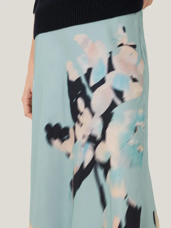 Jigsaw Floral Drift Silk Blend Skirt