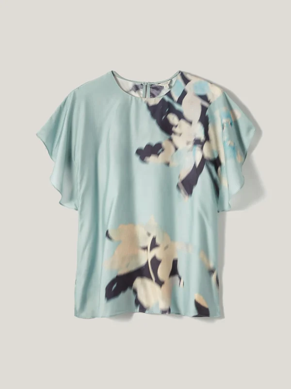 Jigsaw Floral Drift Silk Blend Top