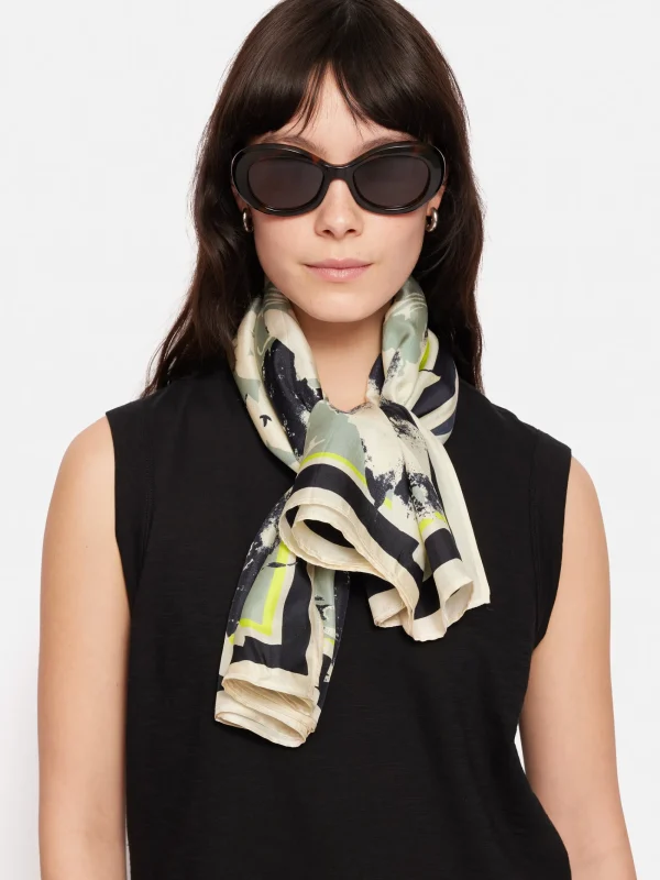 Jigsaw Floral Echo Silk Twill Scarf