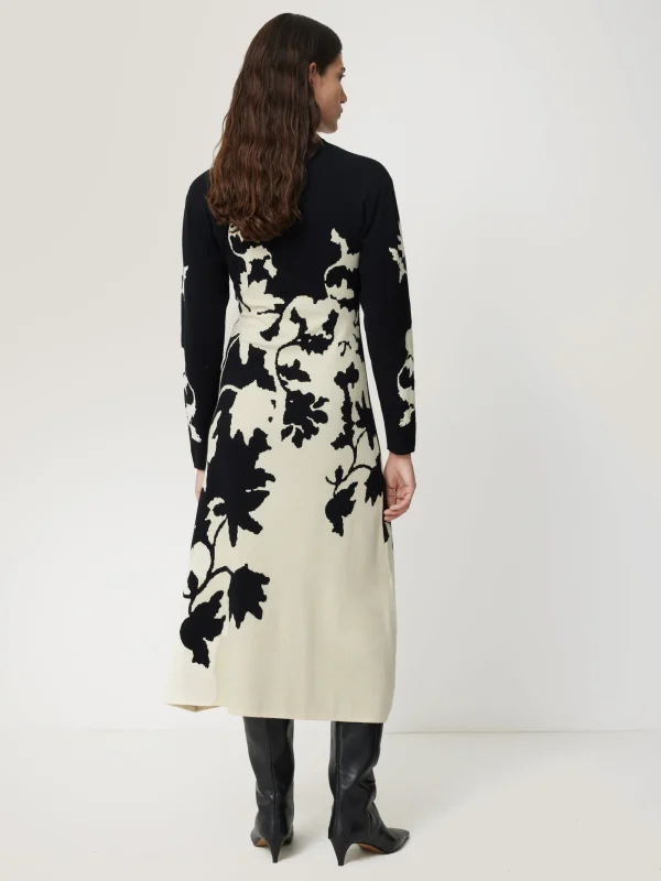 Jigsaw Floral Jacquard Knitted Dress