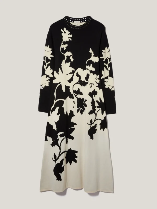 Jigsaw Floral Jacquard Knitted Dress