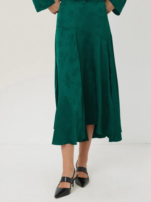 Jigsaw Floral Jacquard Midi Skirt