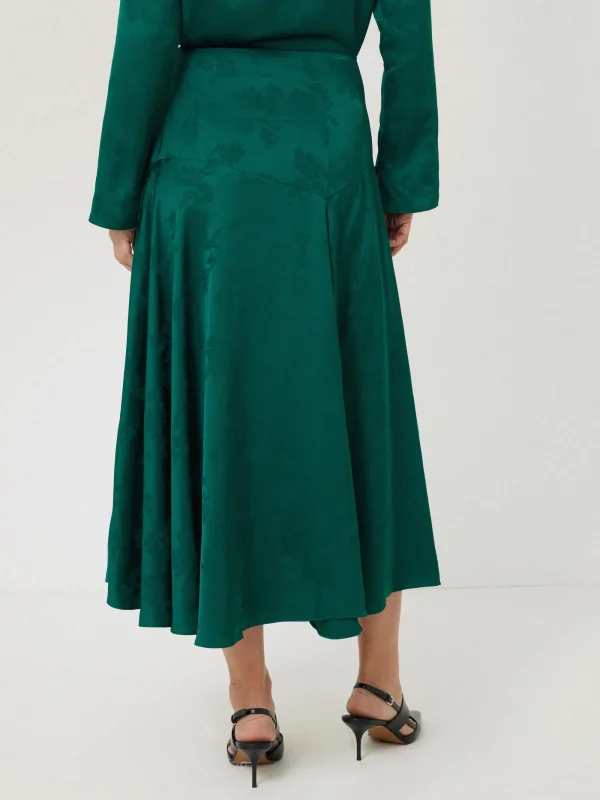 Jigsaw Floral Jacquard Midi Skirt