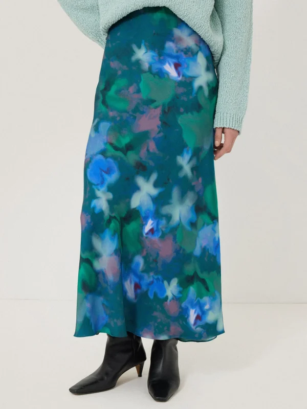 Jigsaw Floral Mist Asymmetric Skirt