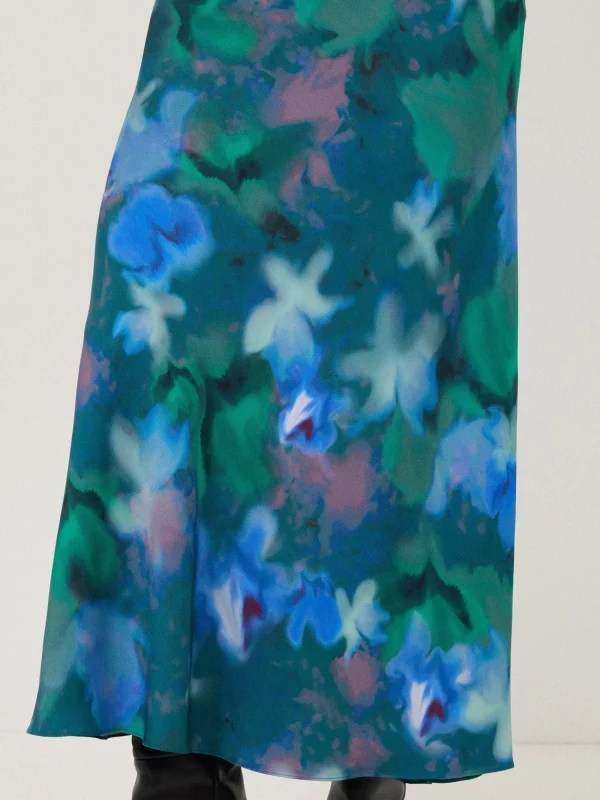 Jigsaw Floral Mist Asymmetric Skirt