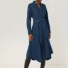 Jigsaw Fluid Denim Belted Shirt Dress