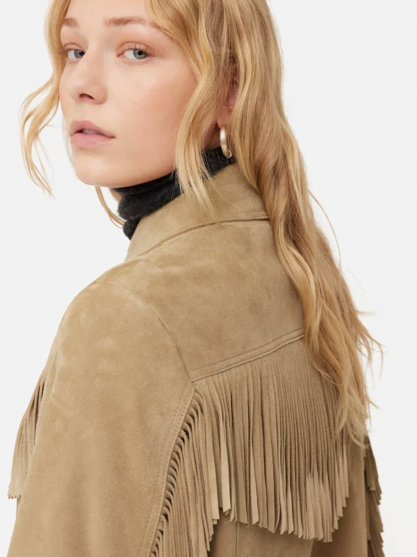 Jigsaw Fringed Suede Jacket