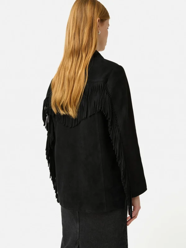 Jigsaw Fringed Suede Jacket