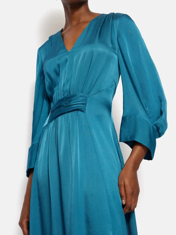 Jigsaw Hammered Satin Midi Dress