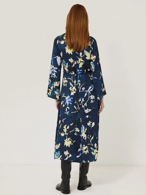 Jigsaw Hidden Floral Satin Dress