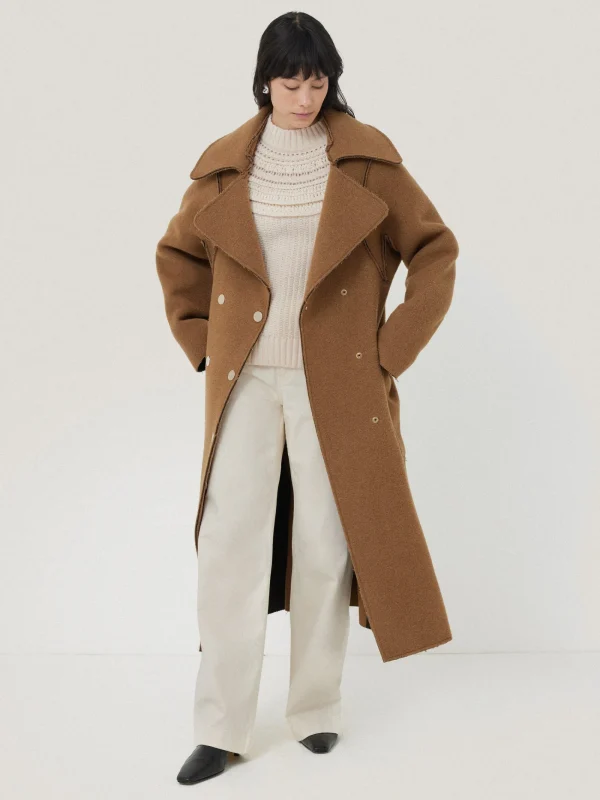 Jigsaw Italian Wool Raw Edge Coat