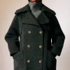 Jigsaw Italian Wool Raw Edge Coat