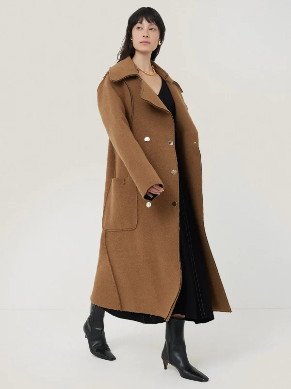 Jigsaw Italian Wool Raw Edge Coat