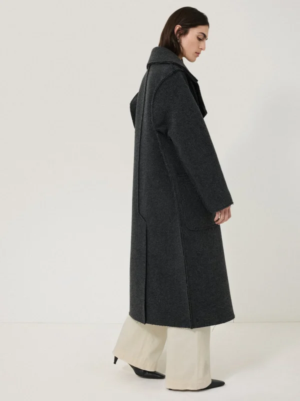 Jigsaw Italian Wool Raw Edge Coat