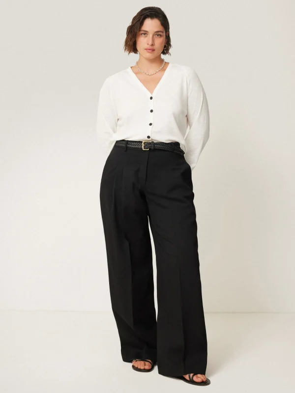 Jigsaw Kemp Wide Leg Japanese Wool Trouser