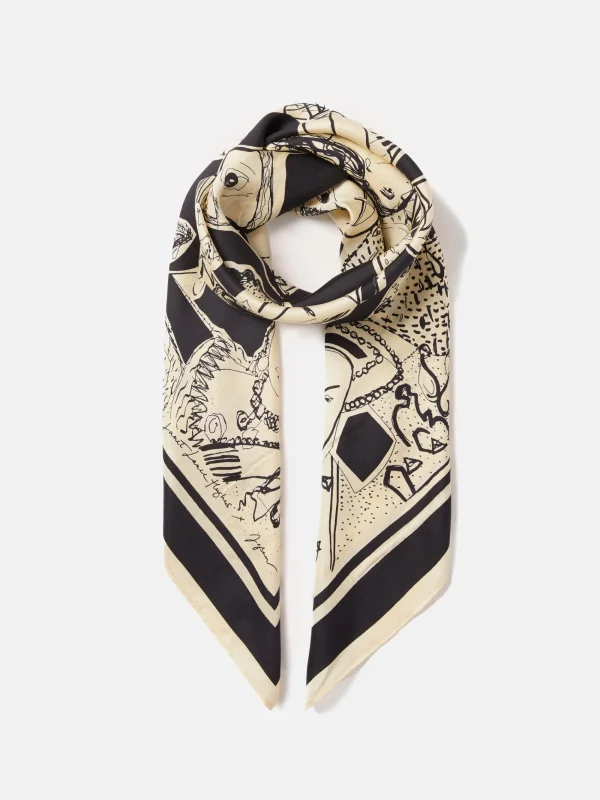 Jigsaw Kings & Queens Silk Scarf