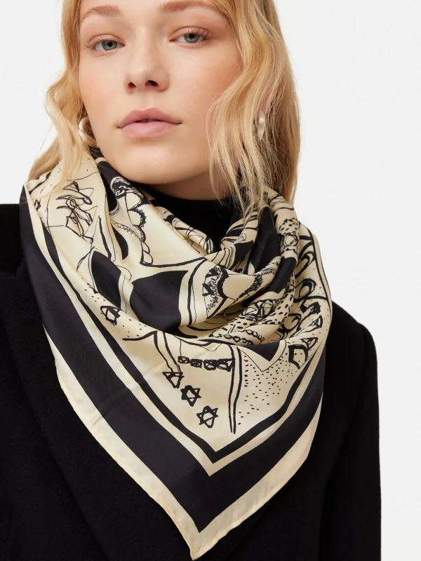 Jigsaw Kings & Queens Silk Scarf