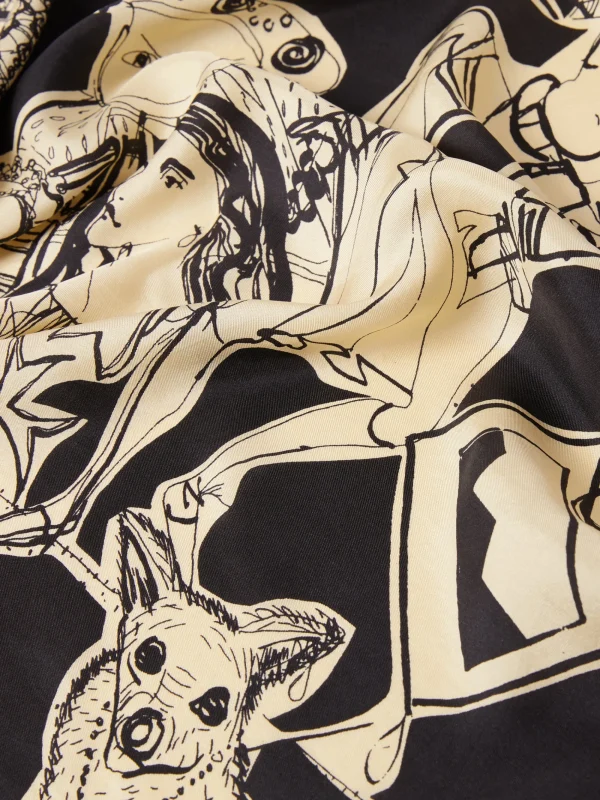 Jigsaw Kings & Queens Silk Scarf