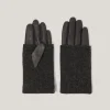 Jigsaw Knitted Leather Glove