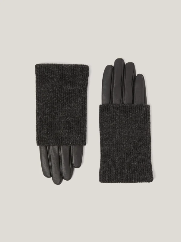 Jigsaw Knitted Leather Glove