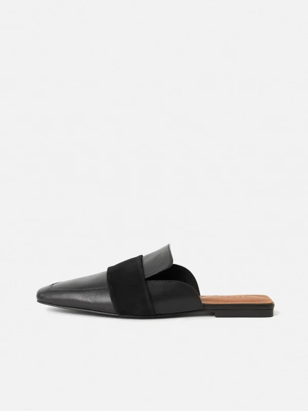 Jigsaw Leather Backless Loafer