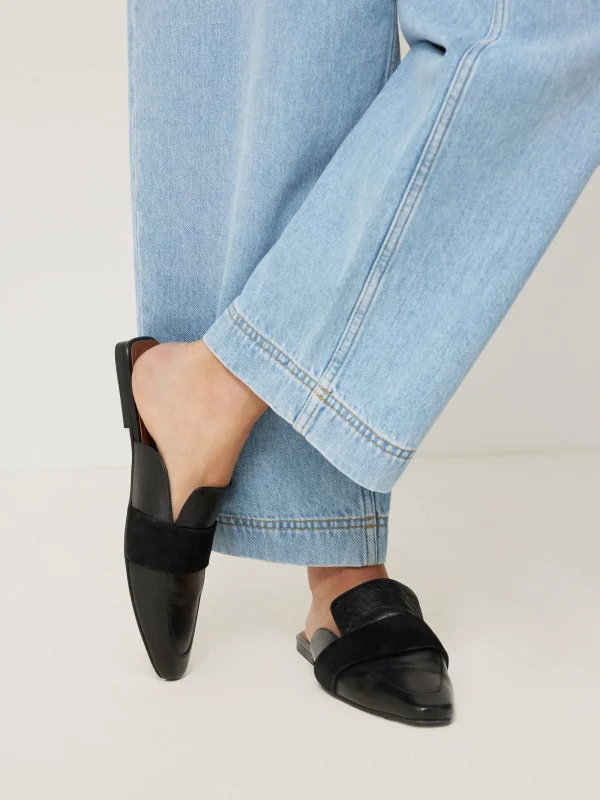 Jigsaw Leather Backless Loafer