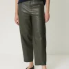 Jigsaw Leather Barrel Leg Trouser