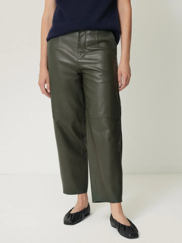 Jigsaw Leather Barrel Leg Trouser