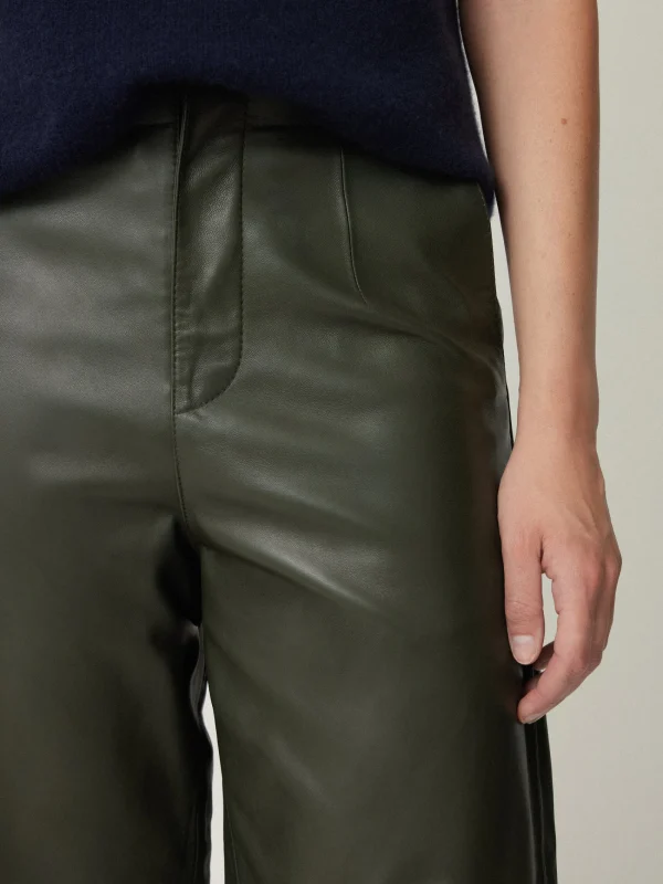 Jigsaw Leather Barrel Leg Trouser