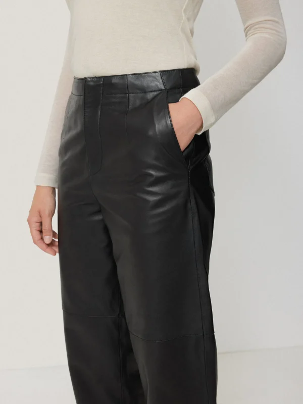 Jigsaw Leather Barrel Leg Trouser