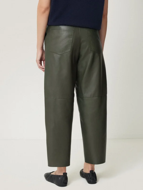 Jigsaw Leather Barrel Leg Trouser