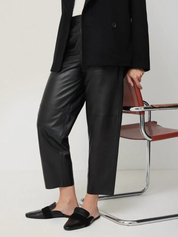 Jigsaw Leather Barrel Leg Trouser