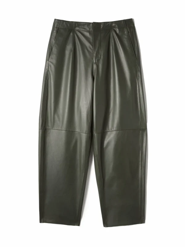 Jigsaw Leather Barrel Leg Trouser