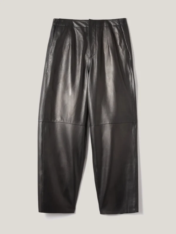 Jigsaw Leather Barrel Leg Trouser