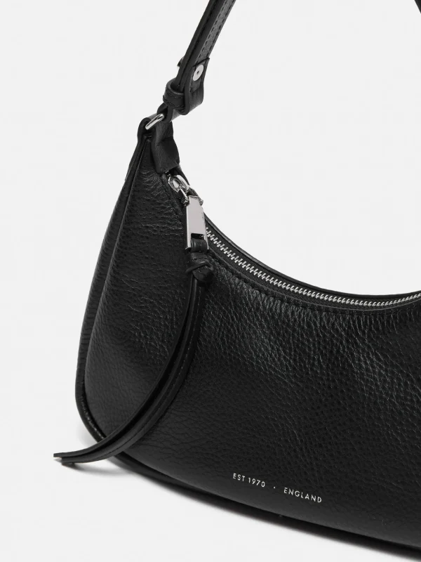 Jigsaw Leather Crescent Bag Small