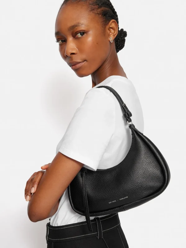 Jigsaw Leather Crescent Bag Small