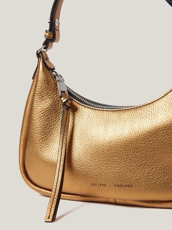 Jigsaw Leather Crescent Shoulder Bag