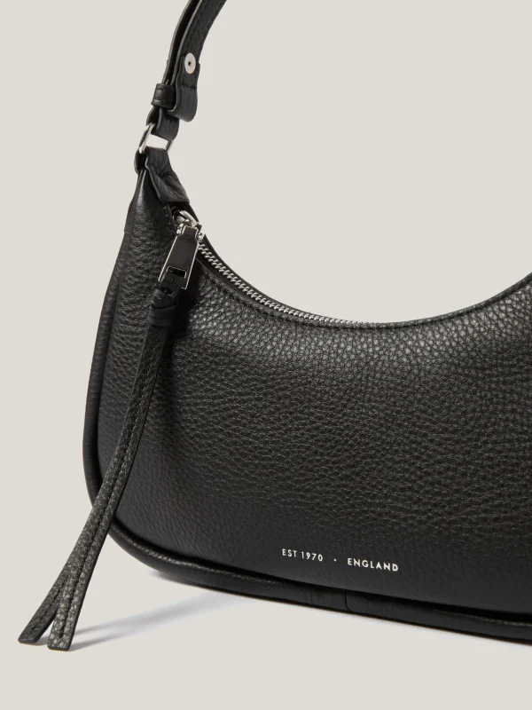 Jigsaw Leather Crescent Shoulder Bag