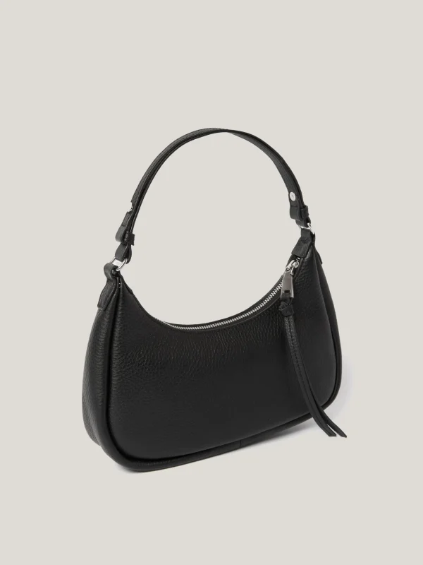 Jigsaw Leather Crescent Shoulder Bag