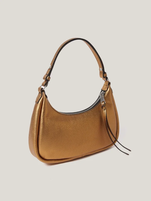 Jigsaw Leather Crescent Shoulder Bag