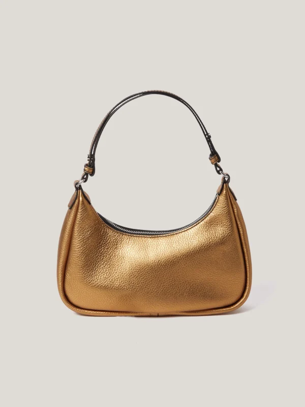 Jigsaw Leather Crescent Shoulder Bag