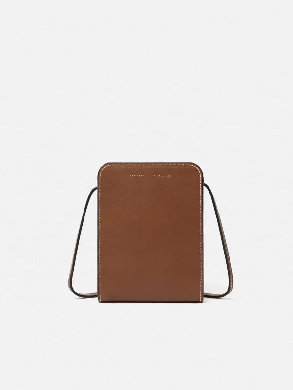 Jigsaw Leather Crossbody Phone Bag