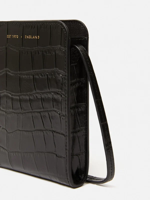 Jigsaw Leather Crossbody Phone Bag