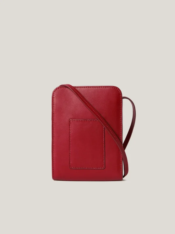 Jigsaw Leather Crossbody Phone Bag