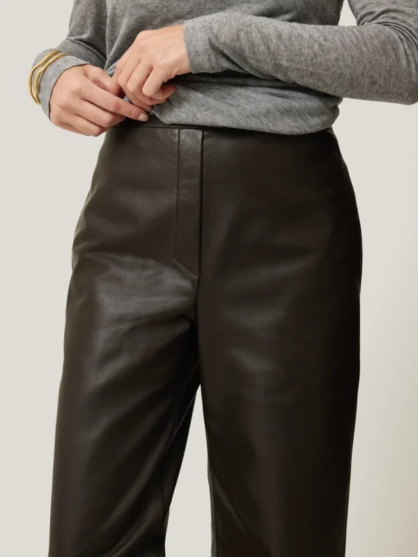 Jigsaw Leather Flat Front Trouser