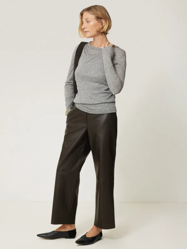 Jigsaw Leather Flat Front Trouser