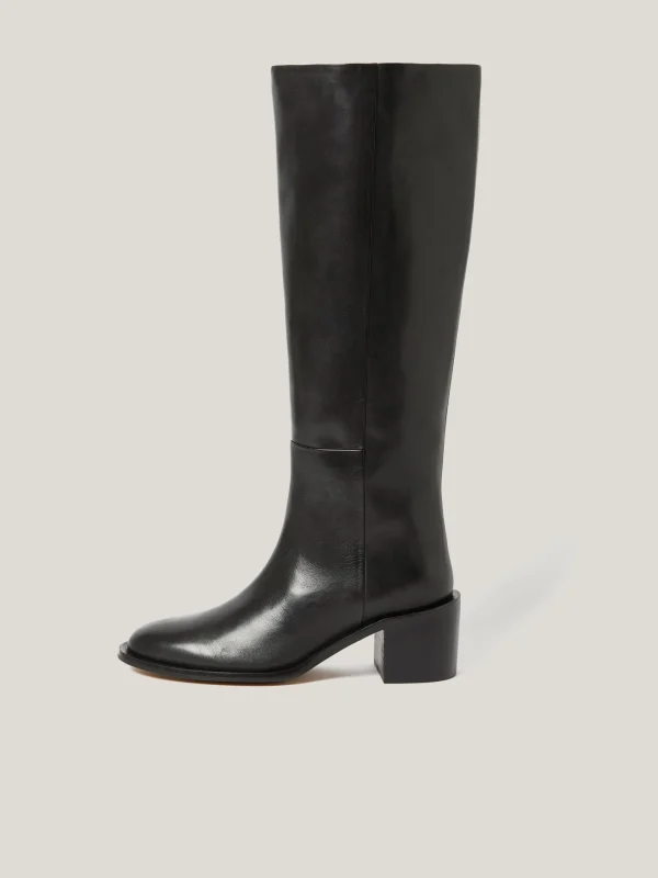 Jigsaw Leather Heeled Riding Boot