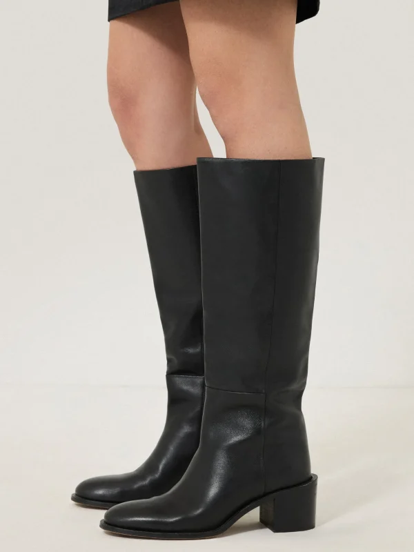 Jigsaw Leather Heeled Riding Boot