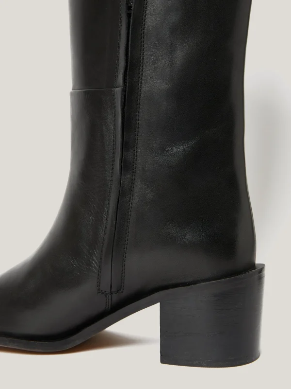 Jigsaw Leather Heeled Riding Boot