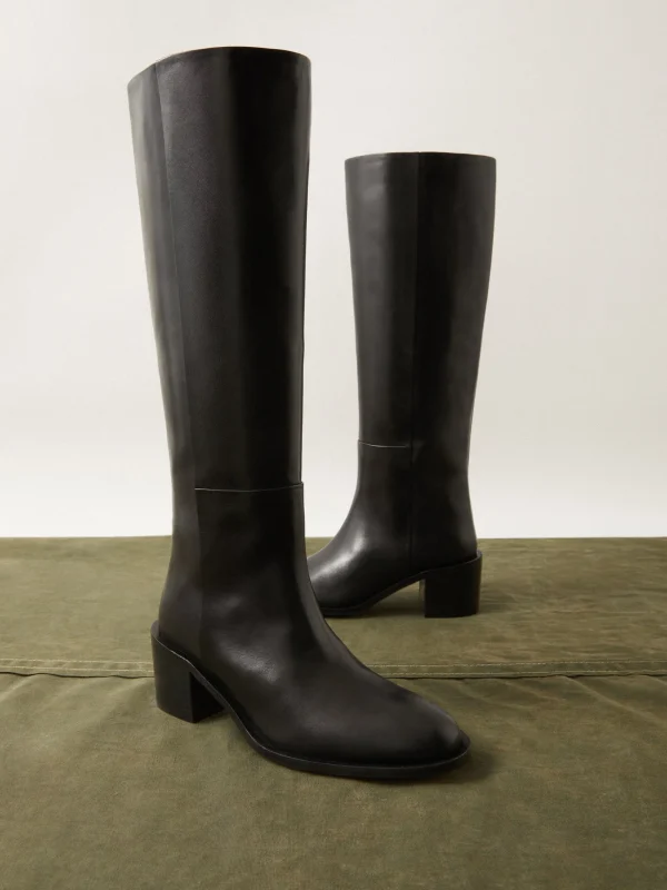 Jigsaw Leather Heeled Riding Boot